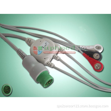 Mindray One piece 3-lead ECG Cable with leadwires